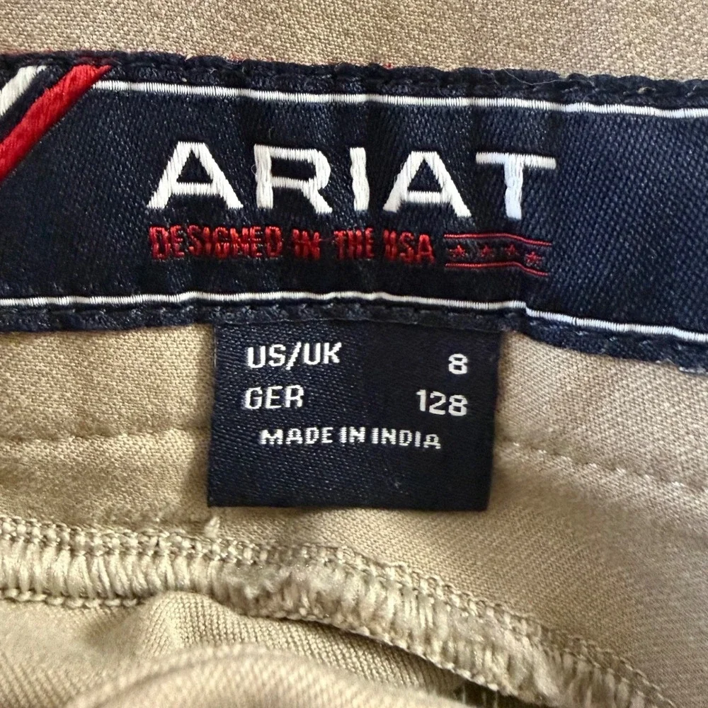 Ariat‎ Heritage Kids Tan Equestrian Breeches Riding Pants Size 8 10019270